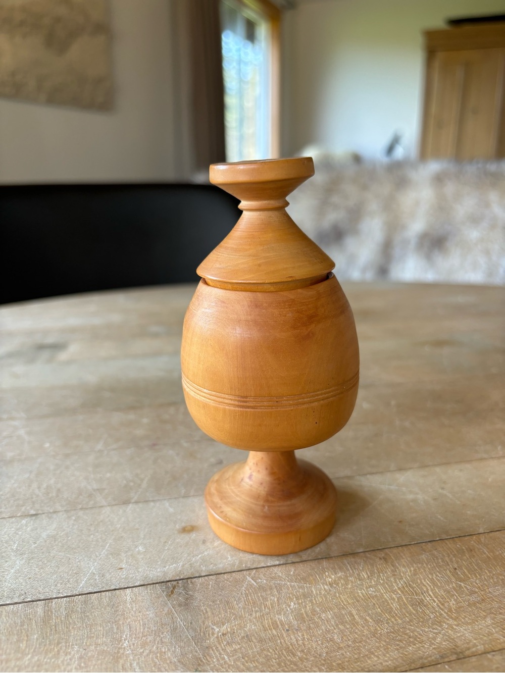 Vintage Handmade Wooden Trinket Box